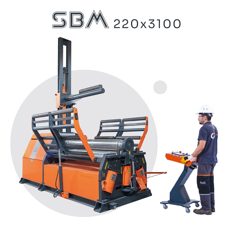 4-х валковый вальцовочный станок MAC BENDING SBM 220х3100