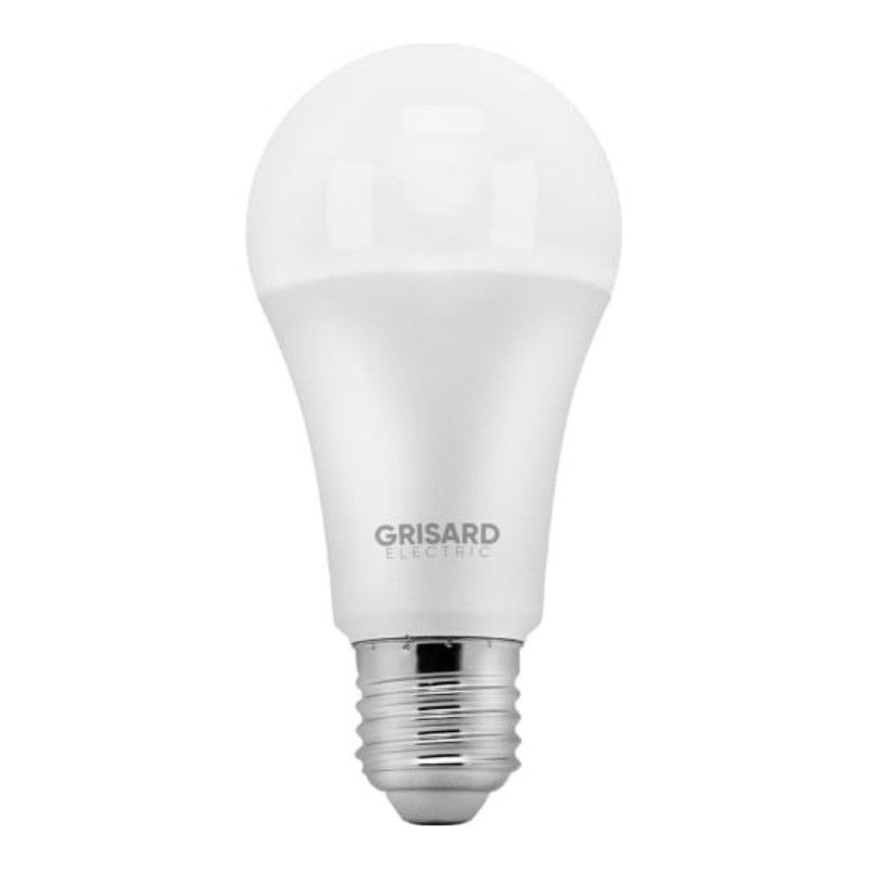 Лампа светодиодная GRISARD ELECTRIC A60 Е27 15Вт 4000К 220В, Нейтральный белый свет, 100шт.