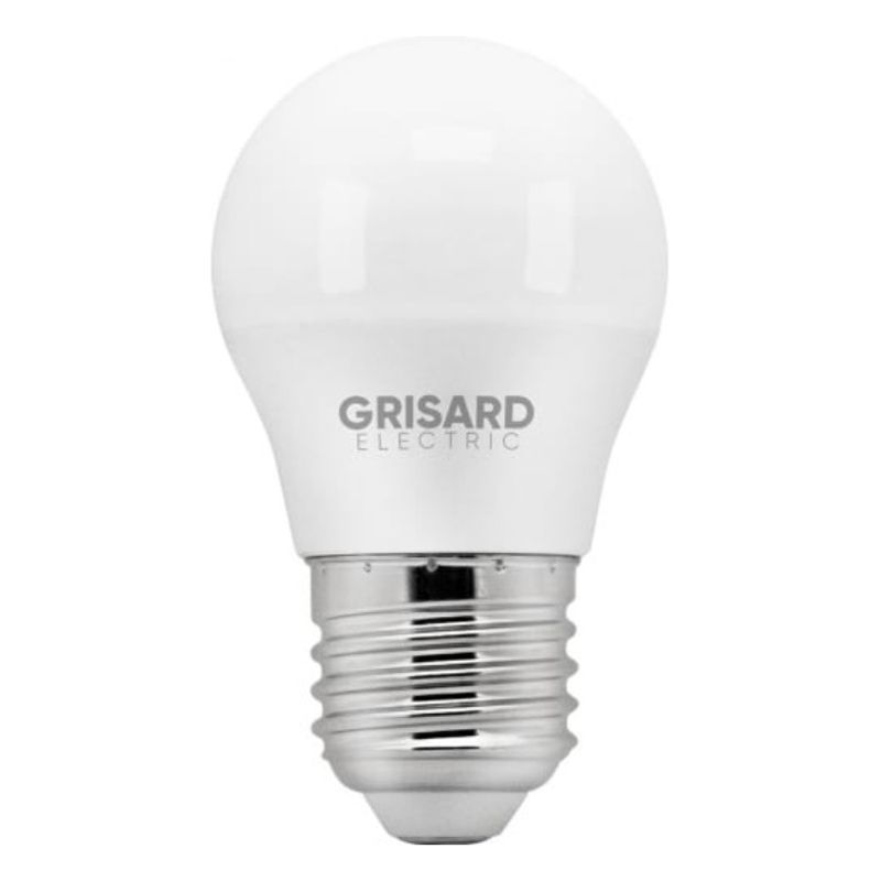Лампа светодиодная GRISARD ELECTRIC G45 Е14 7Вт 4000К 220В,  Нейтральный белый свет 100 шт
