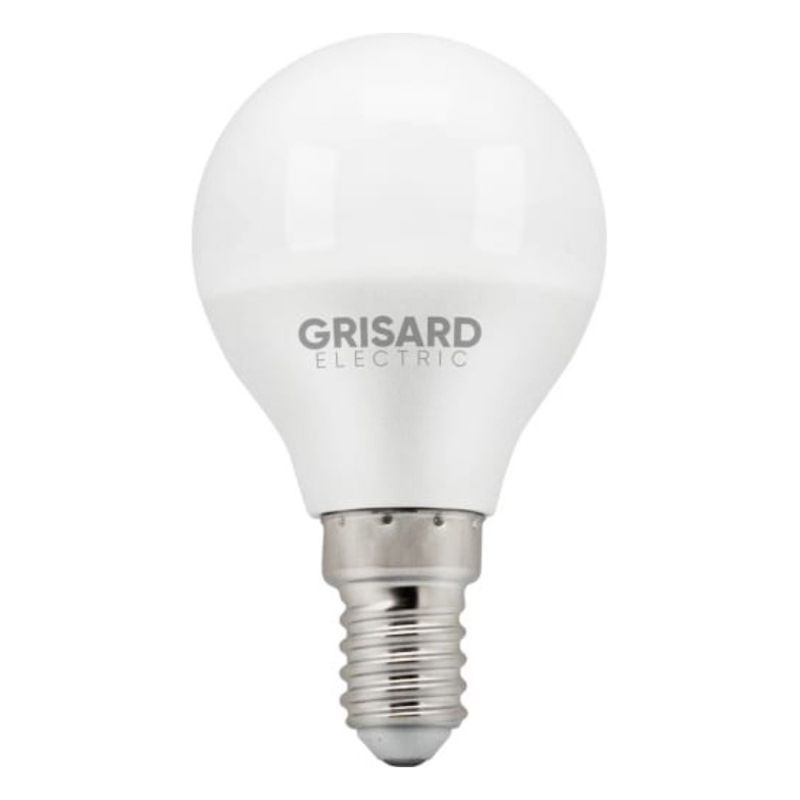 Лампа светодиодная GRISARD ELECTRIC G45 E14 7Вт 4000К 220В, Нейтральный белый свет 100 шт